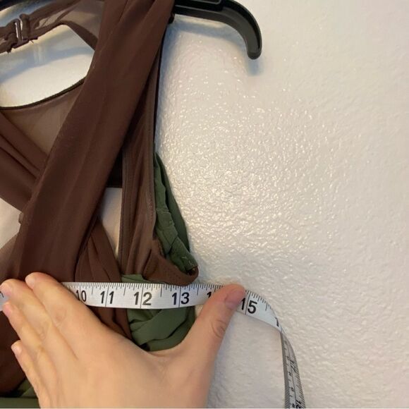 Weissman Balera Dance Costume custom brown Mesh Wrap Midi Dress D11003 Adult MA - Picture 7 of 12